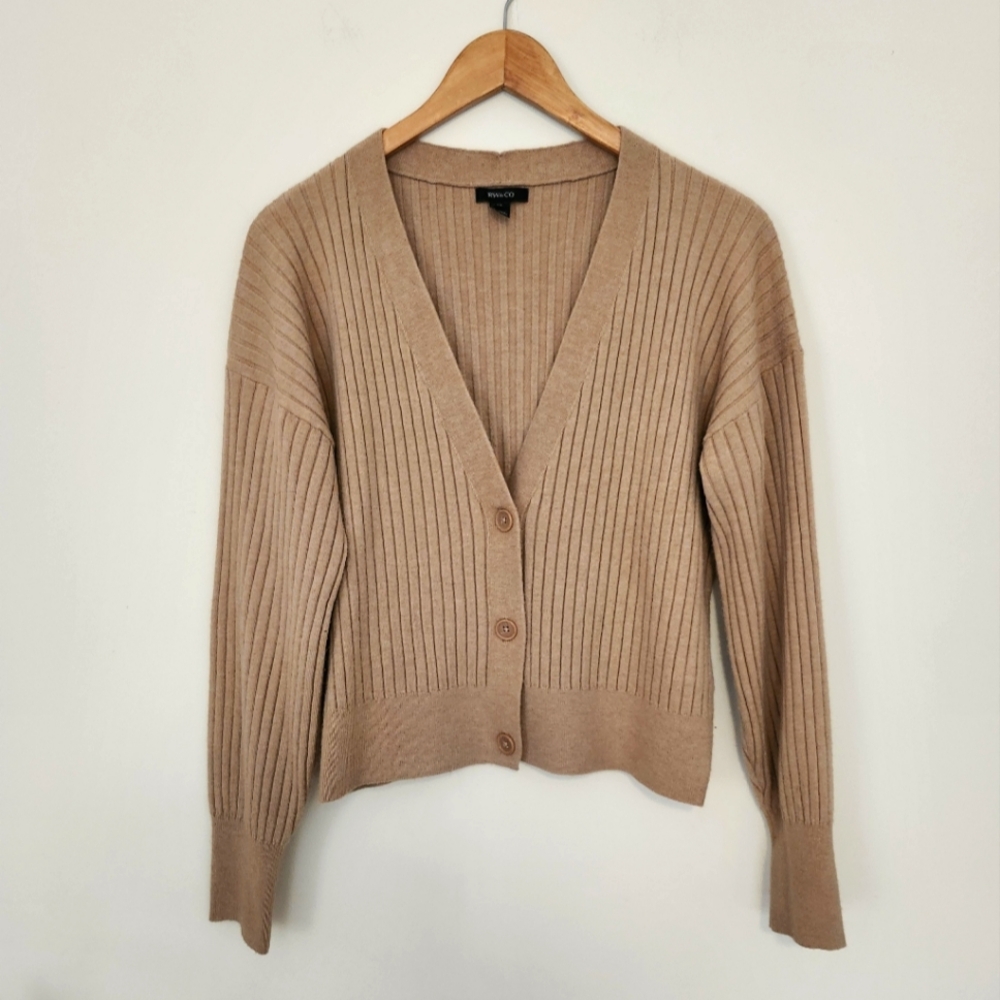 RW&CO Tan Ribbed Cardigan - Picture 2 of 7